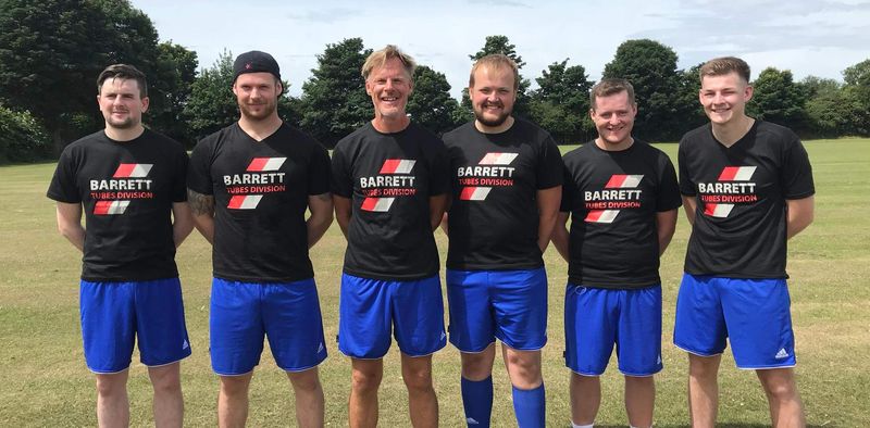 Barrett Steel Tubes North kick off to raise money for  local charity